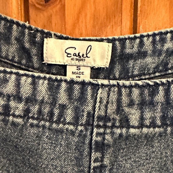 Easel Blue Denim Jumpsuit with buttons size small - Picture 2 of 5